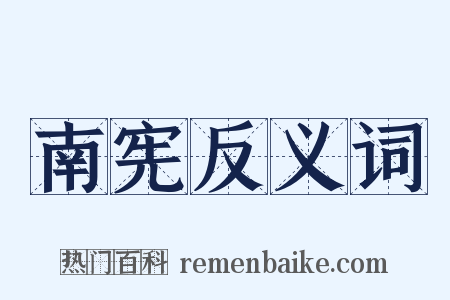 南宪反义词是什么意思的图片
